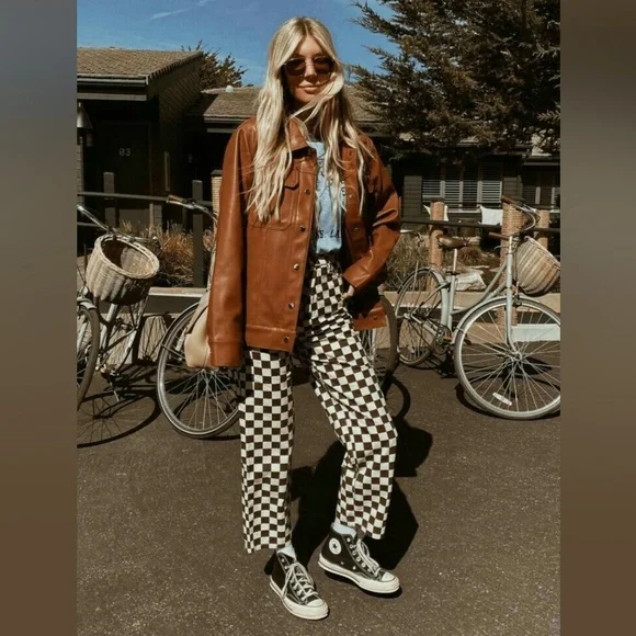 NWT Papermoon Checkered Pants. Size: Small. Excellent condition - Picture 2 of 14